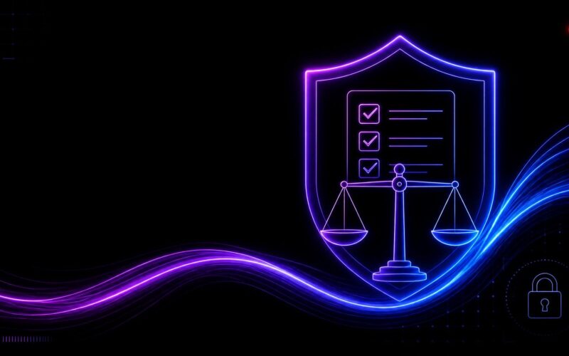 Simboli di conformità normativa per AI Act e GDPR